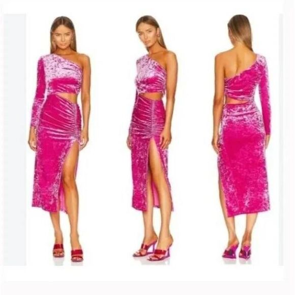 SAYLOR NIAMA VELVET MIDI DRESS XS NWT - Picture 10 of 10